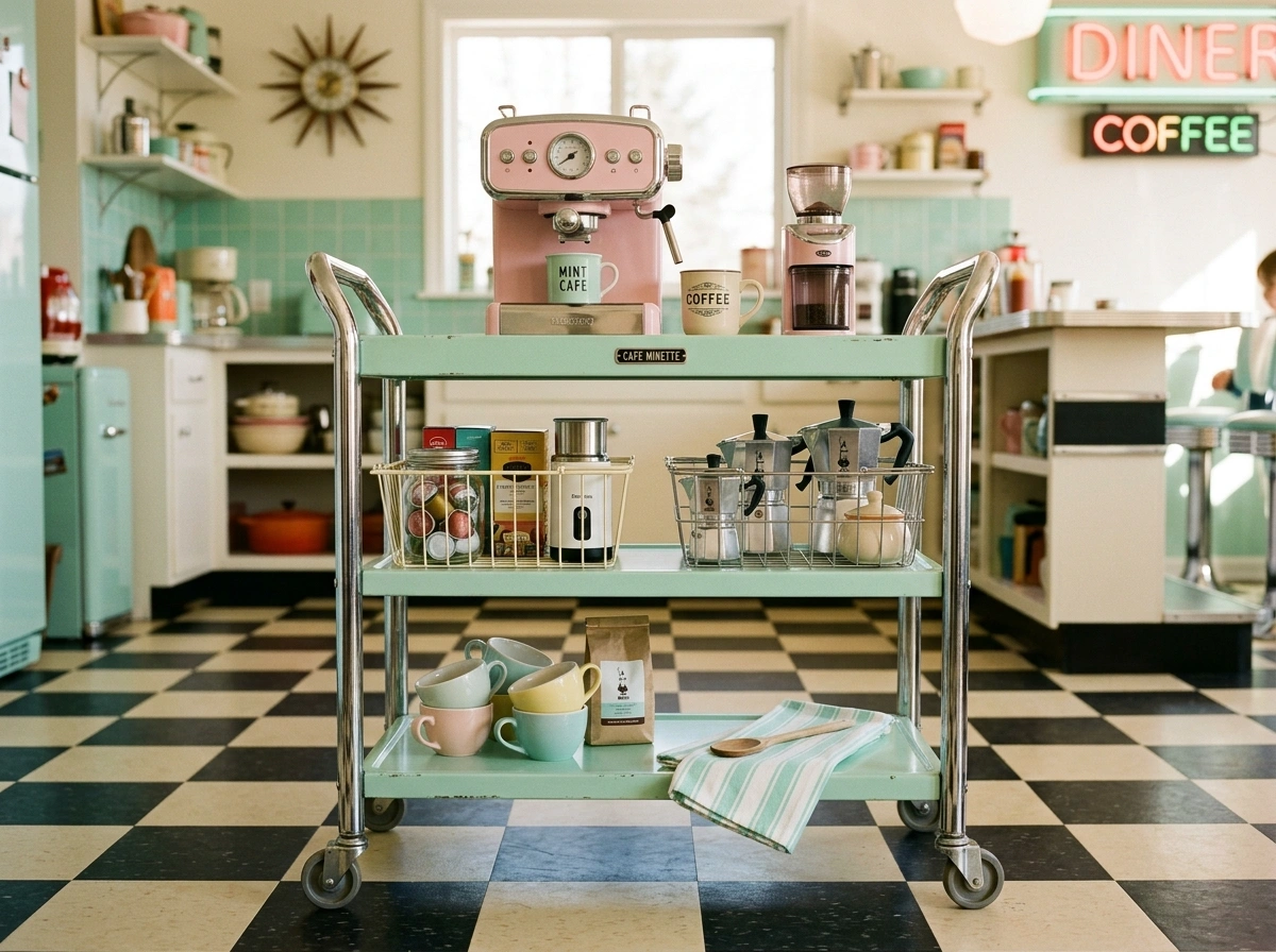 The Retro 1950s Metal Utility Cart