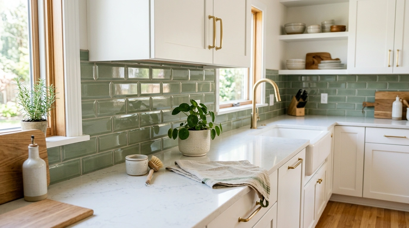 Matte White Hexagon Mosaic