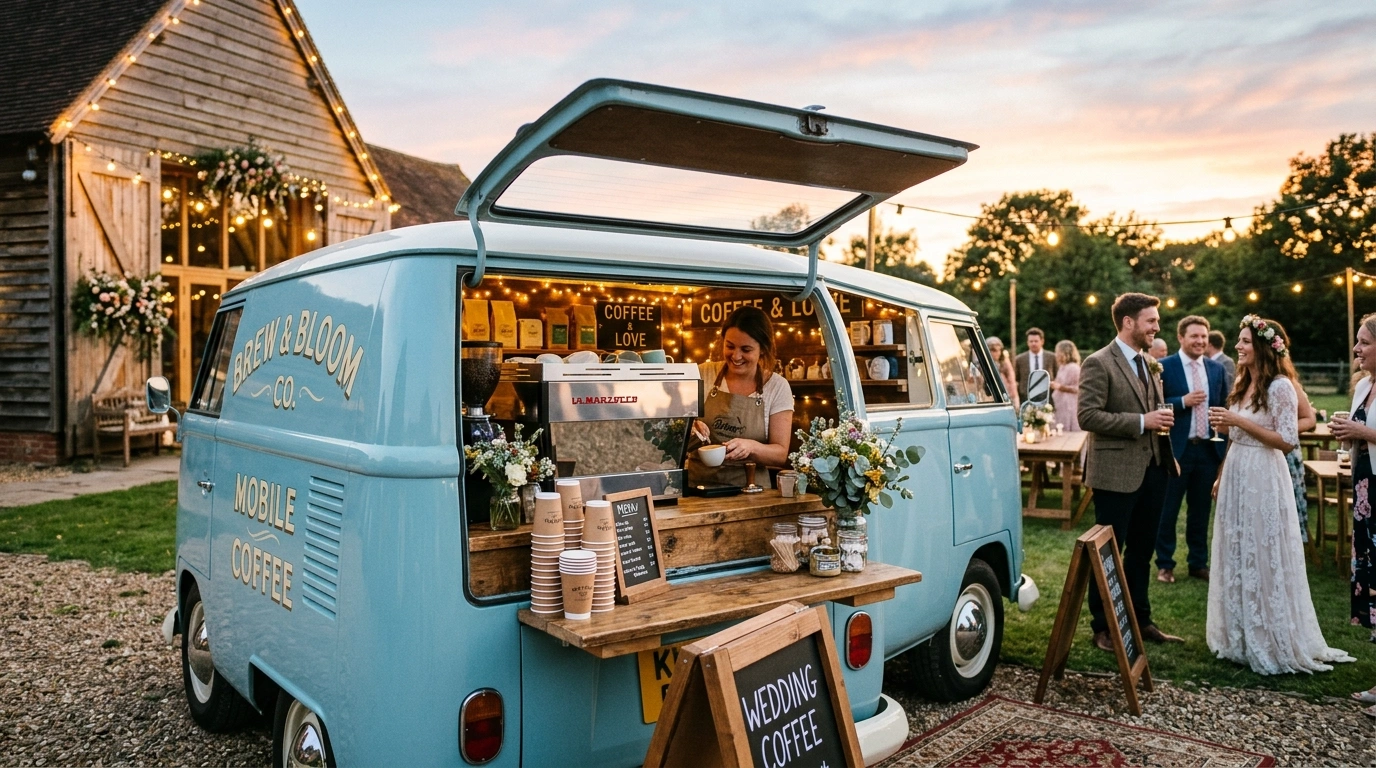Retro VW Bus Coffee Van