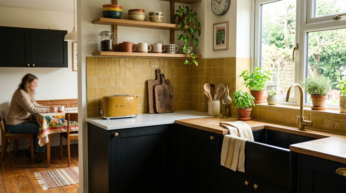 Black and Mustard Yellow
