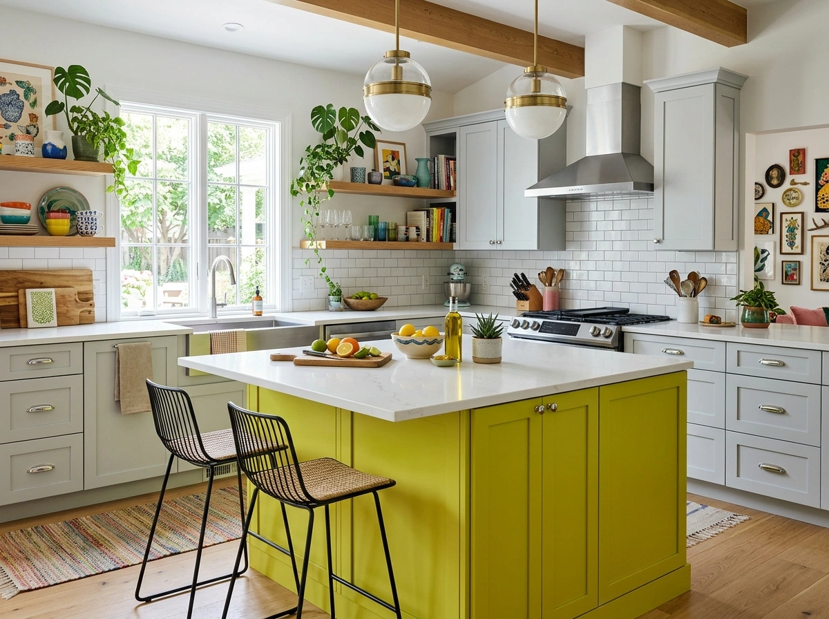 Chartreuse & Pale Gray