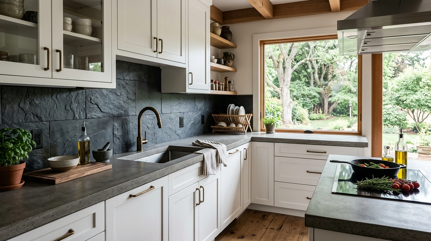 Classic Beadboard Panel Backsplash