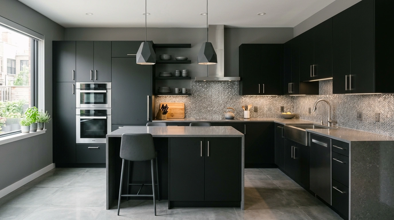 Smoky Black and Pewter Grey