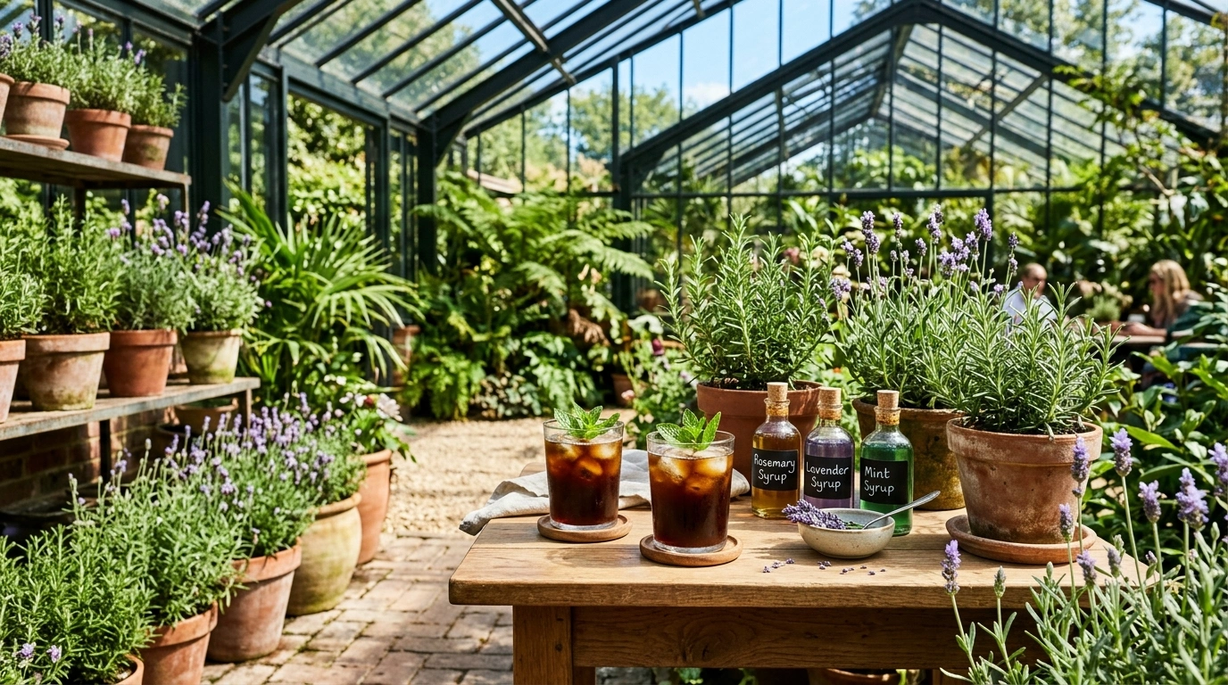 Greenhouse Herb-Infused Coffee Bar