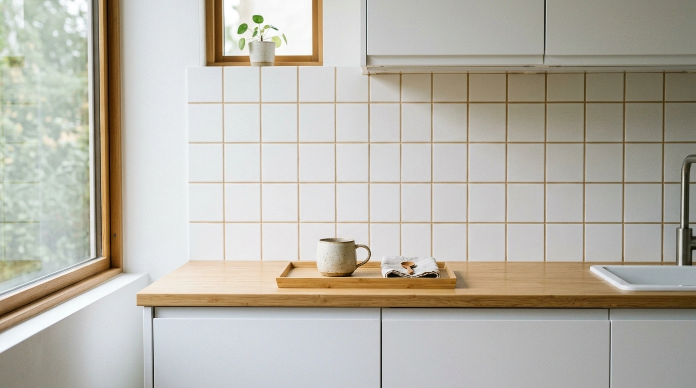 Matte White Stacked Grid Ceramic