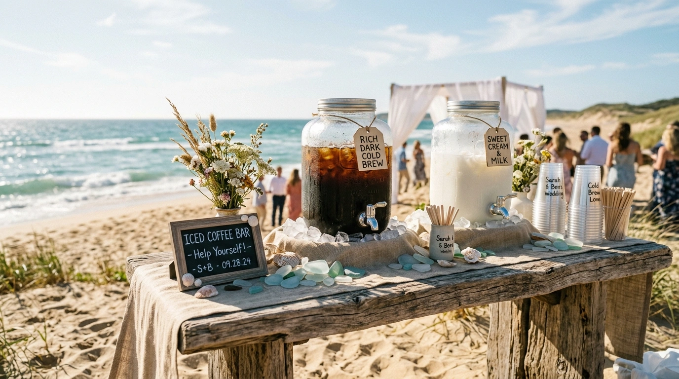 Seaside Driftwood Iced Coffee Bar