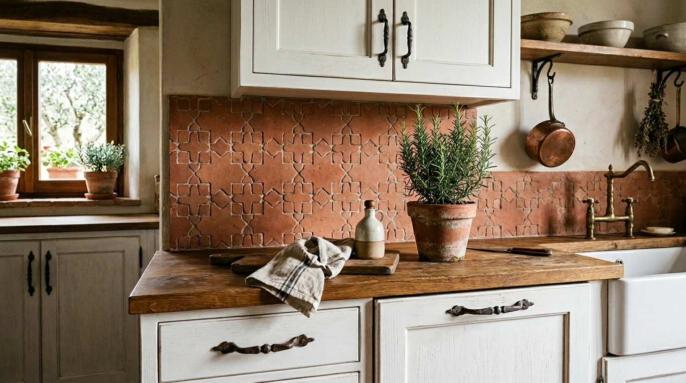 Terracotta Star and Cross Tiles