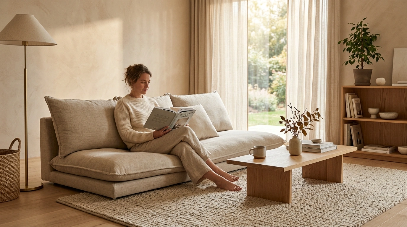 The Low-Profile Floor Sofa Setup