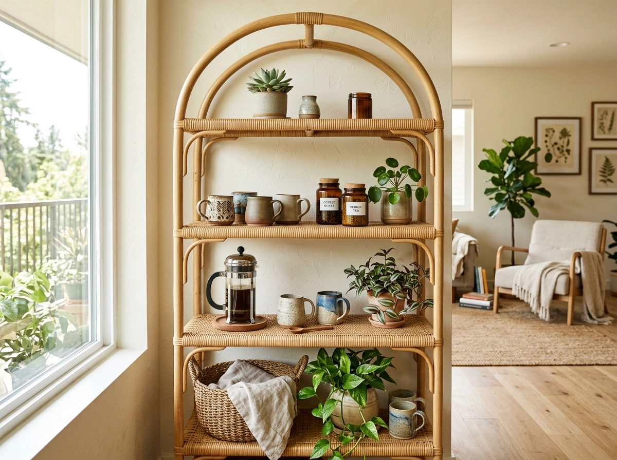 The Bohemian Rattan Étagère