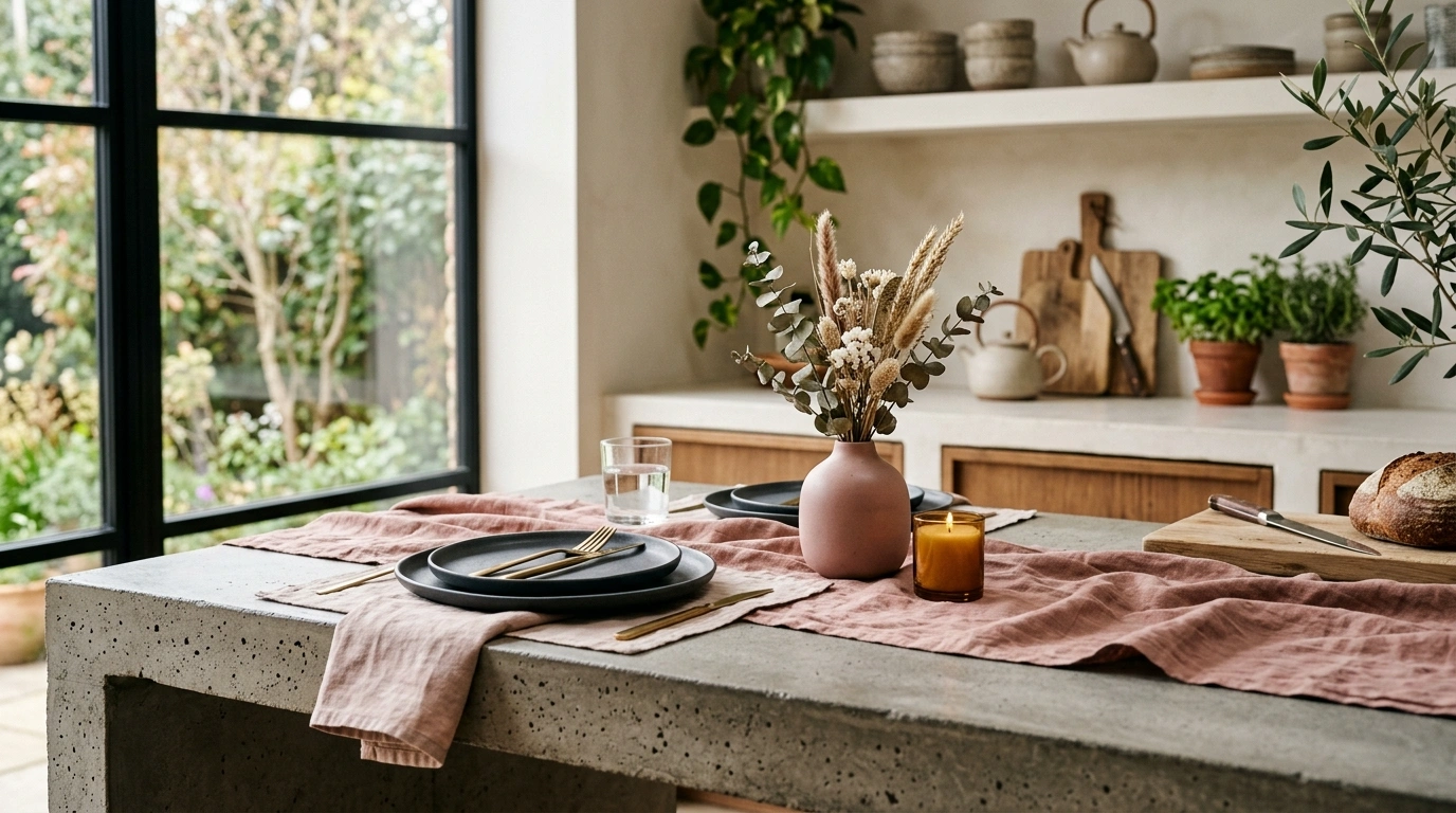 Dusty Rose & Soft Charcoal Grey