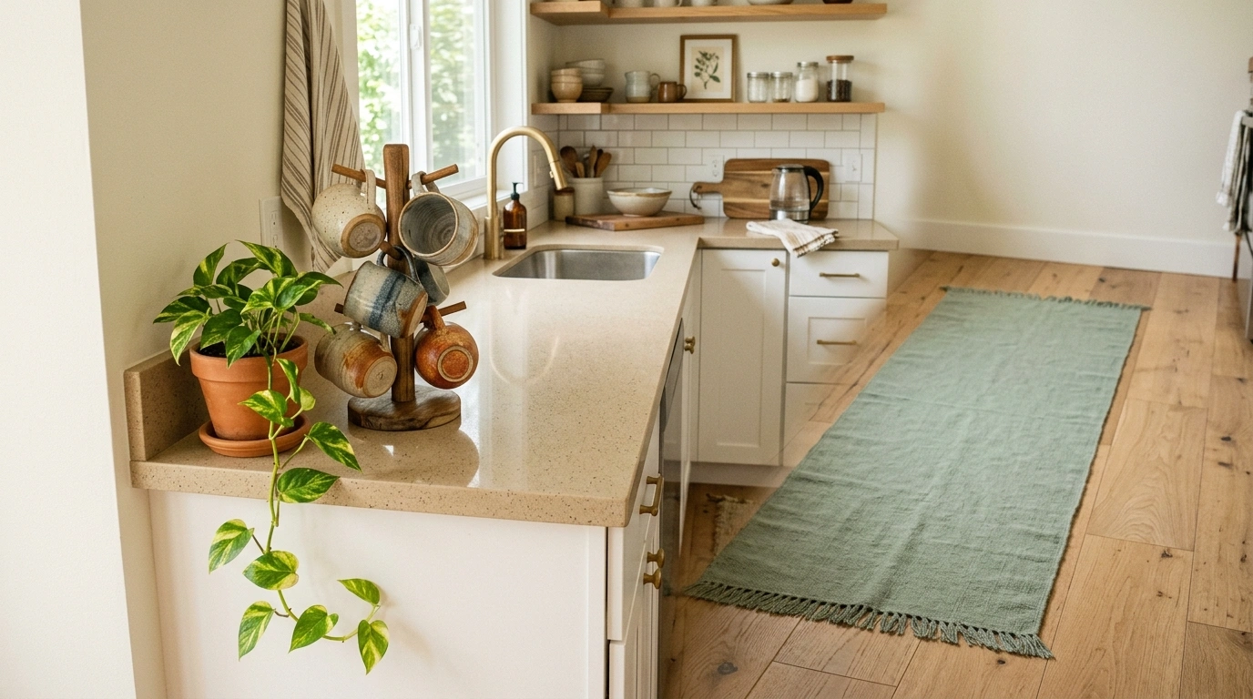 Calm Sage Green & Sandy Beige