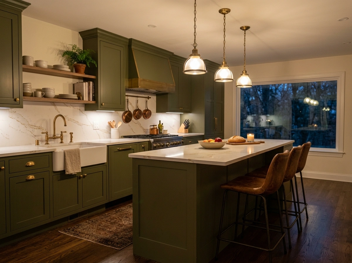 Deep Olive & Aged Brass