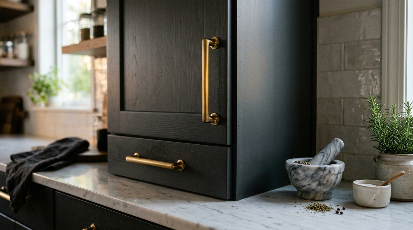 Moody Charcoal Grey & Warm Brass