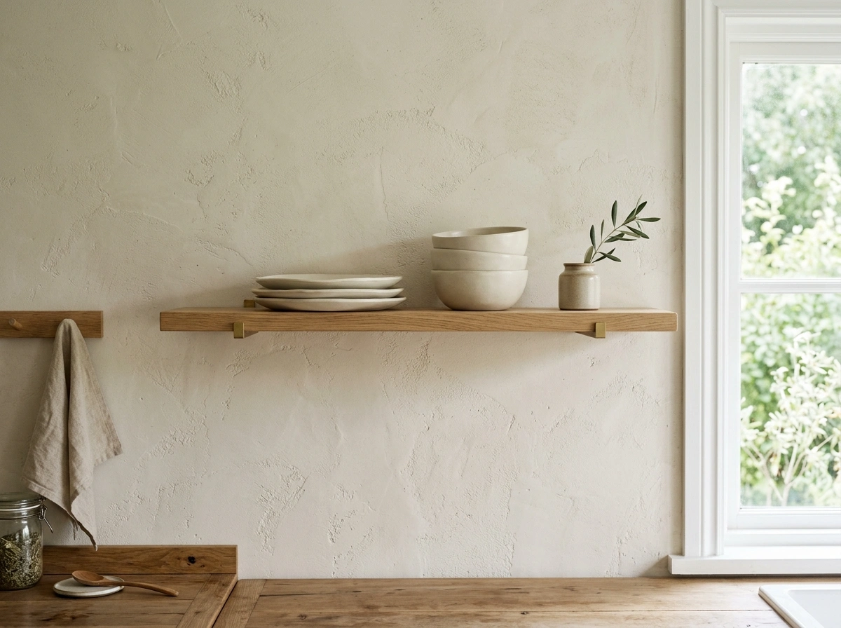 Earthy Lime-Wash Walls