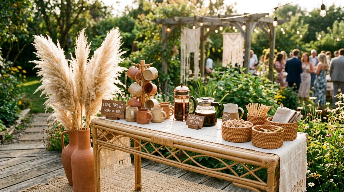 The Boho Rattan & Pampas Grass Station
