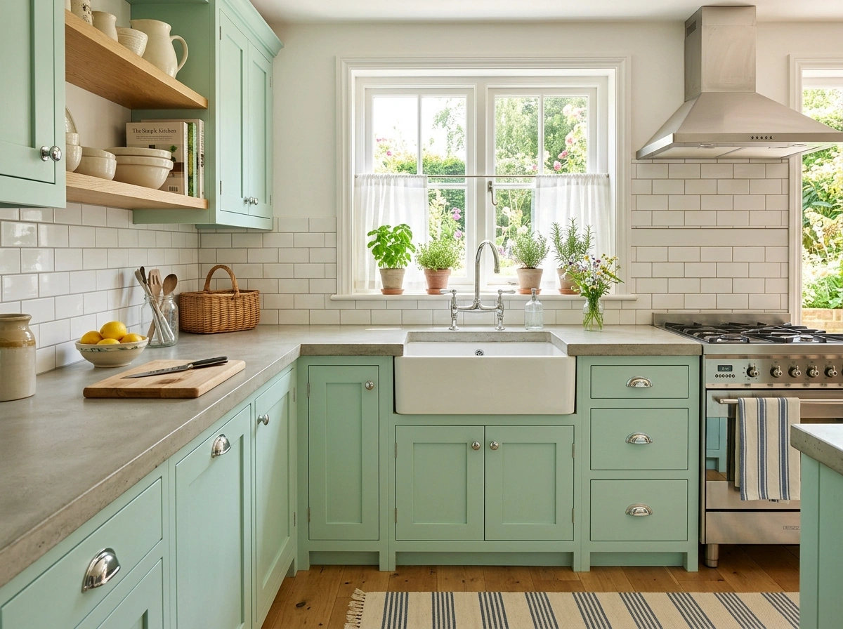 Mint Green & Bright White