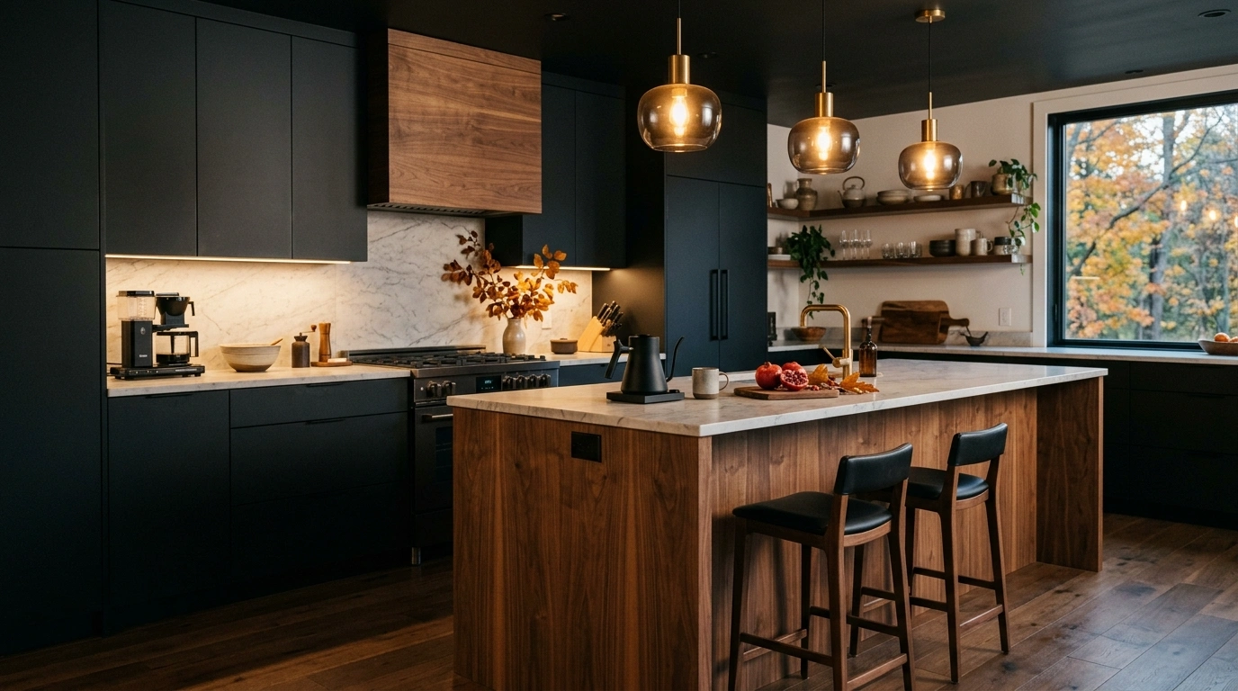 Soft Black and Rich American Walnut