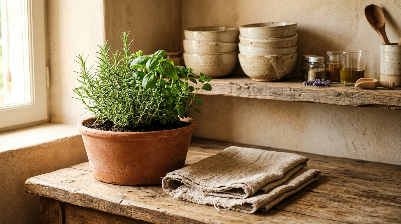 Earthy Terracotta & Creamy Oatmeal