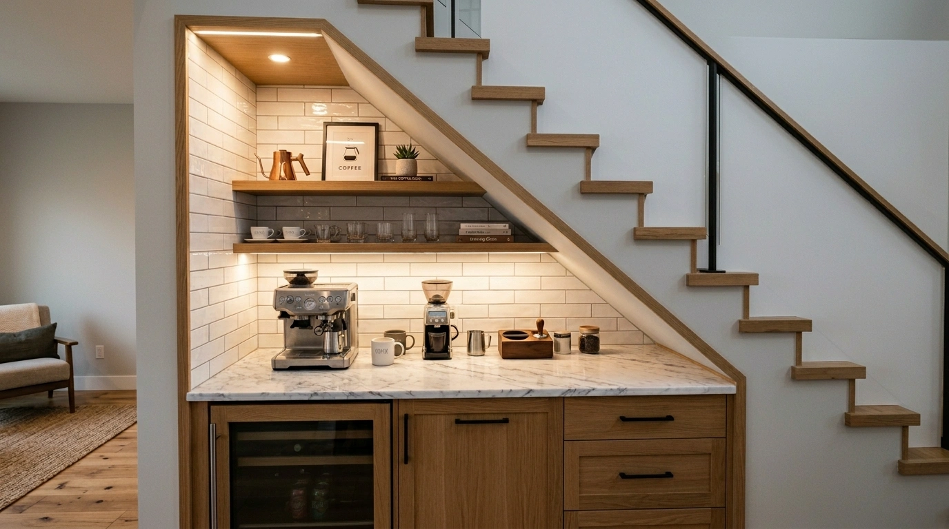 The Under-Stairs Architectural Coffee Niche
