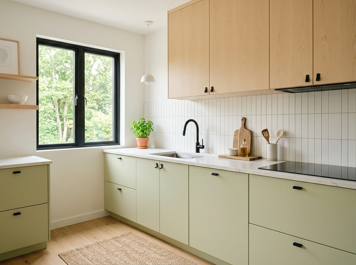 Pistachio & Pale Maple Wood