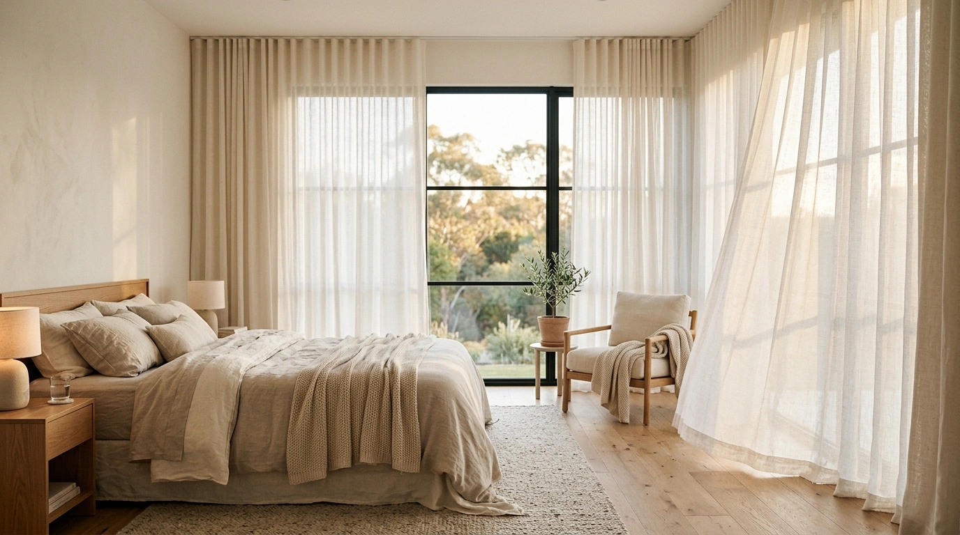 Layered Linen Sheer Curtains
