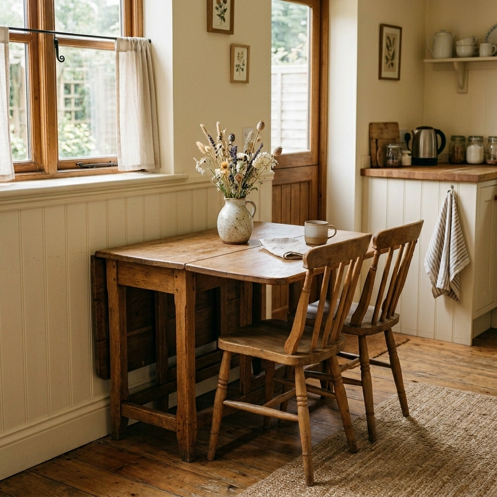 The Fold-Down Drop-Leaf Dining Table