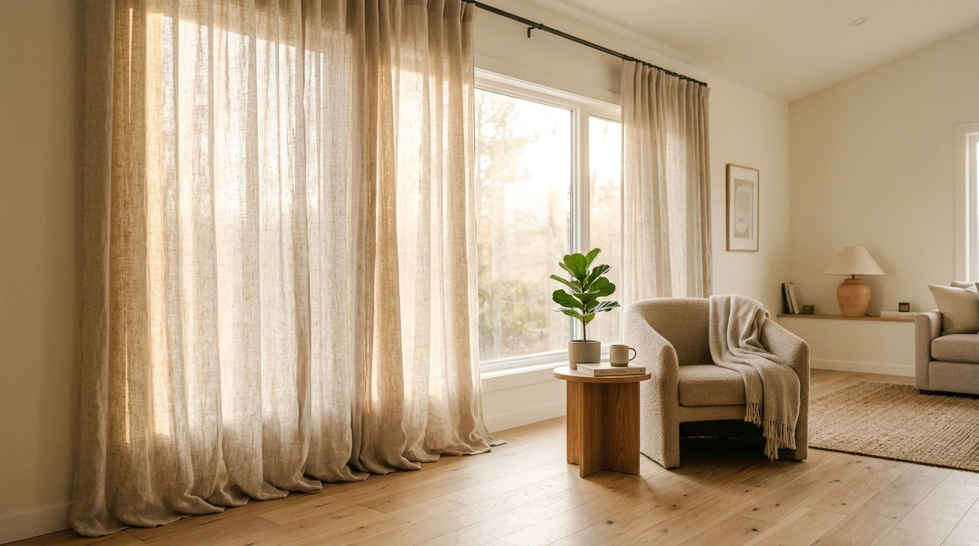 Monochromatic Linen Drapery