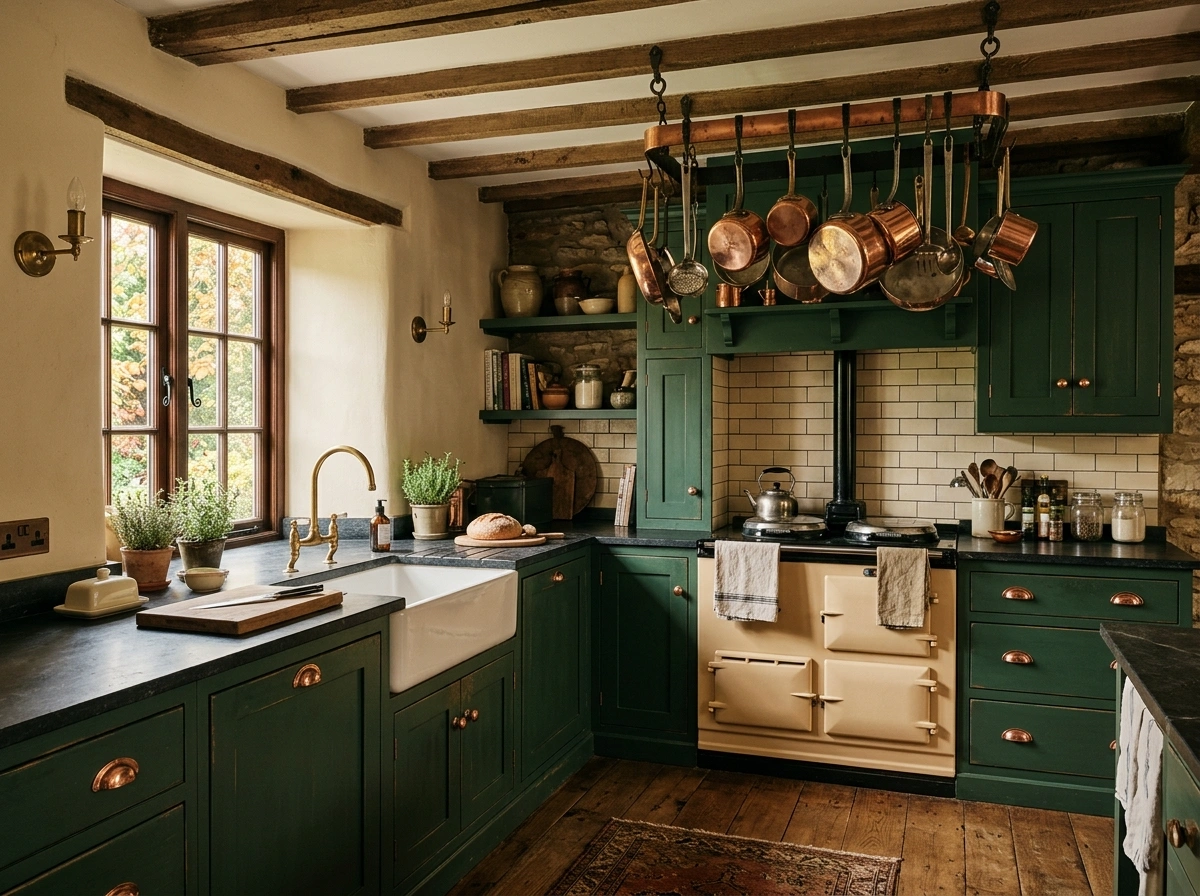 Hunter Green & Shiny Copper