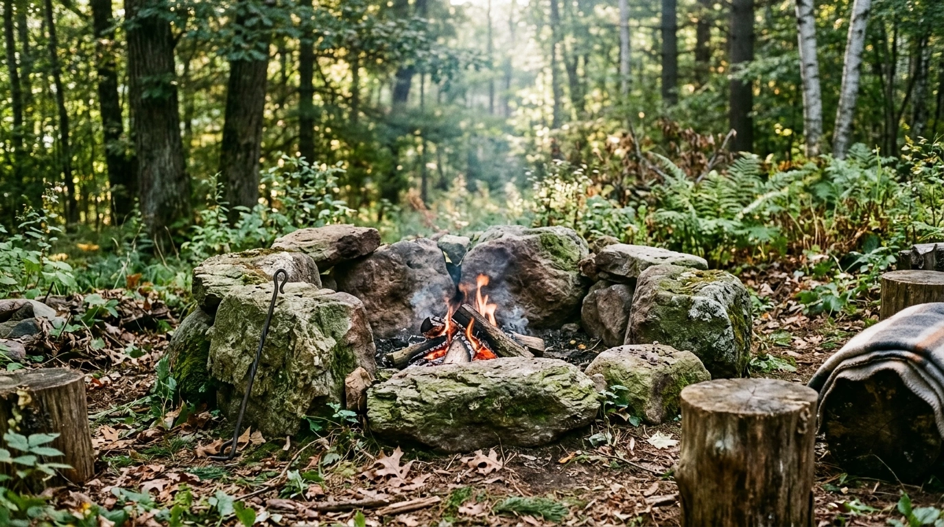 The Natural Boulder Fire Pit