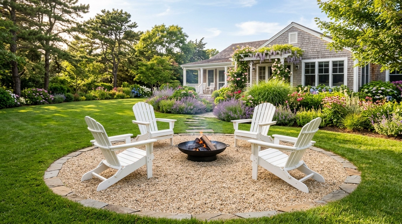The Gravel Circle with Adirondack Seating