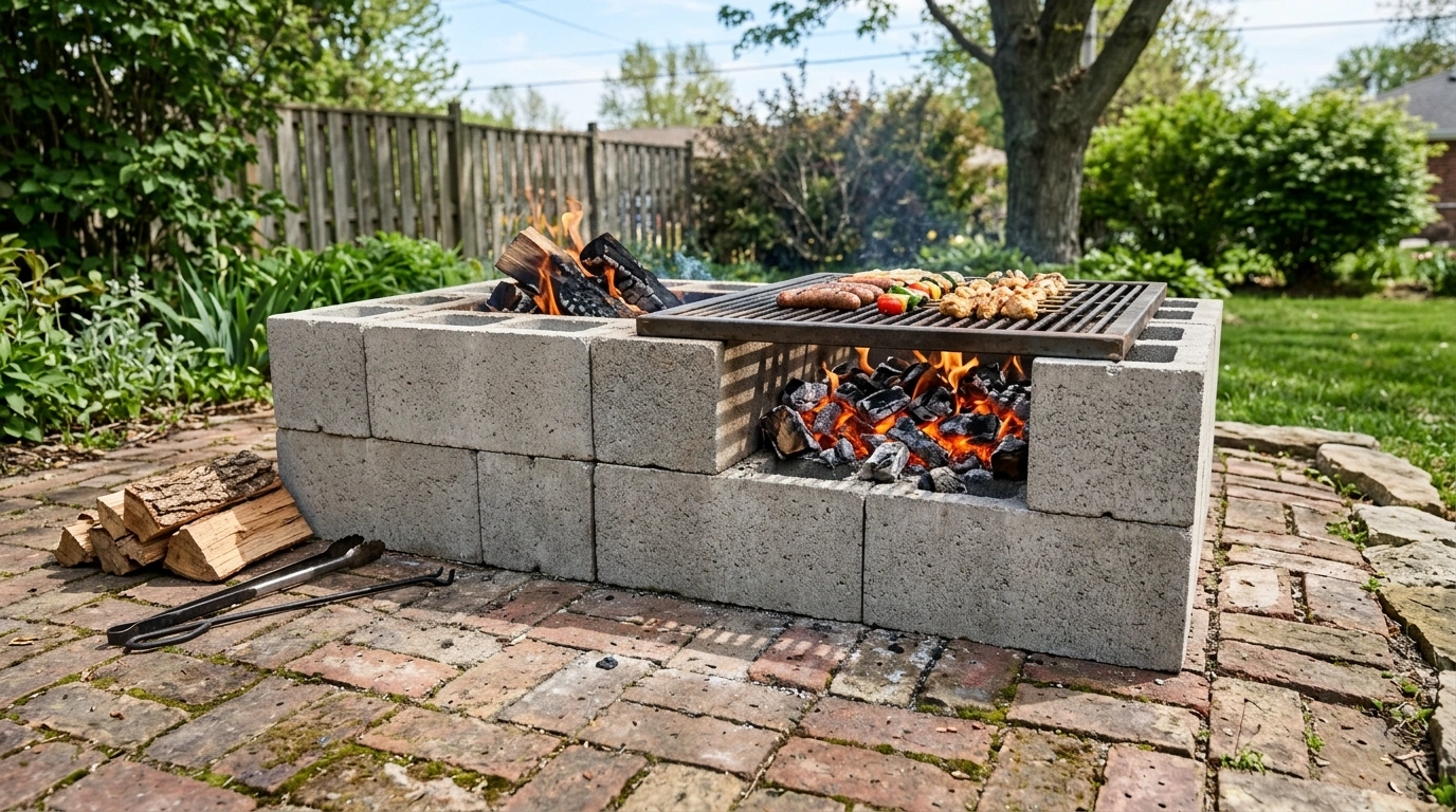 The Cinder Block Grill Station