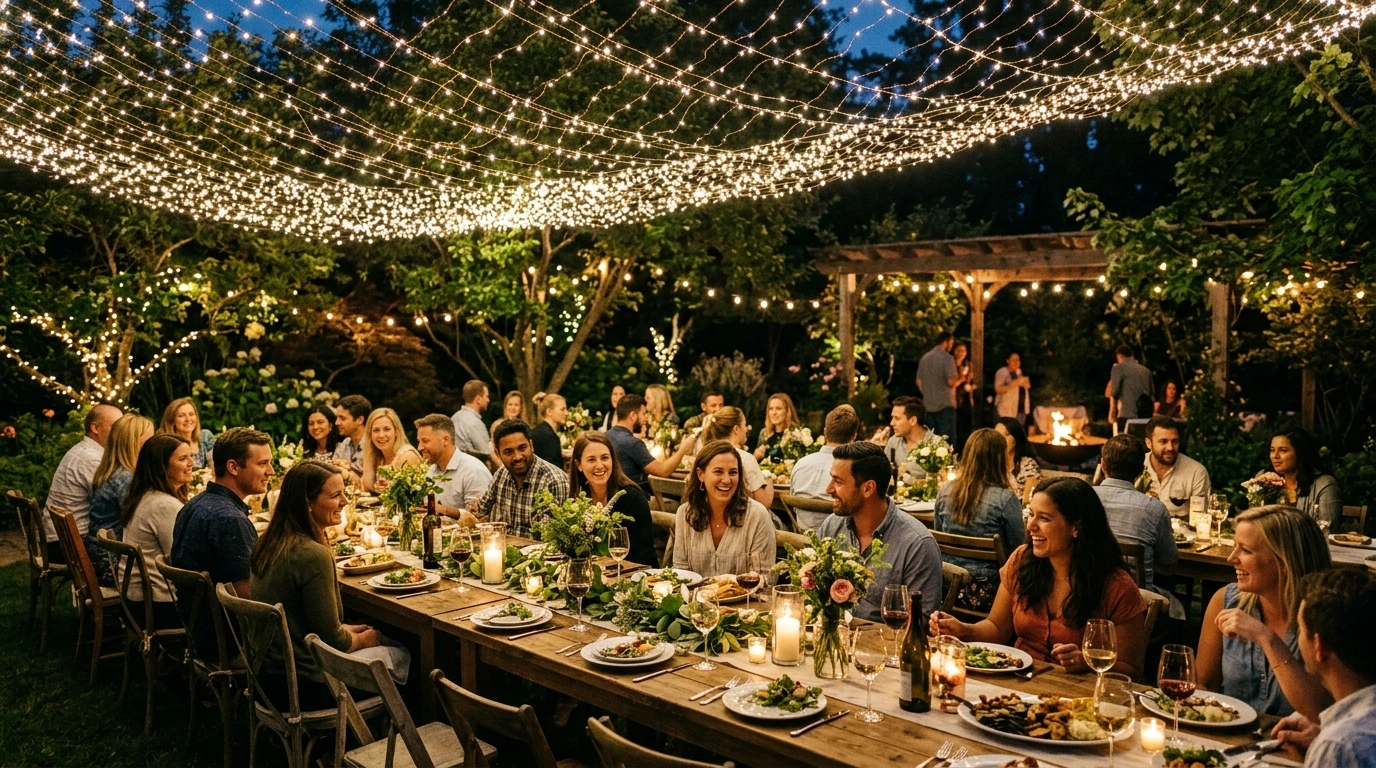 Intimate Fairy Light Canopies and String Lights