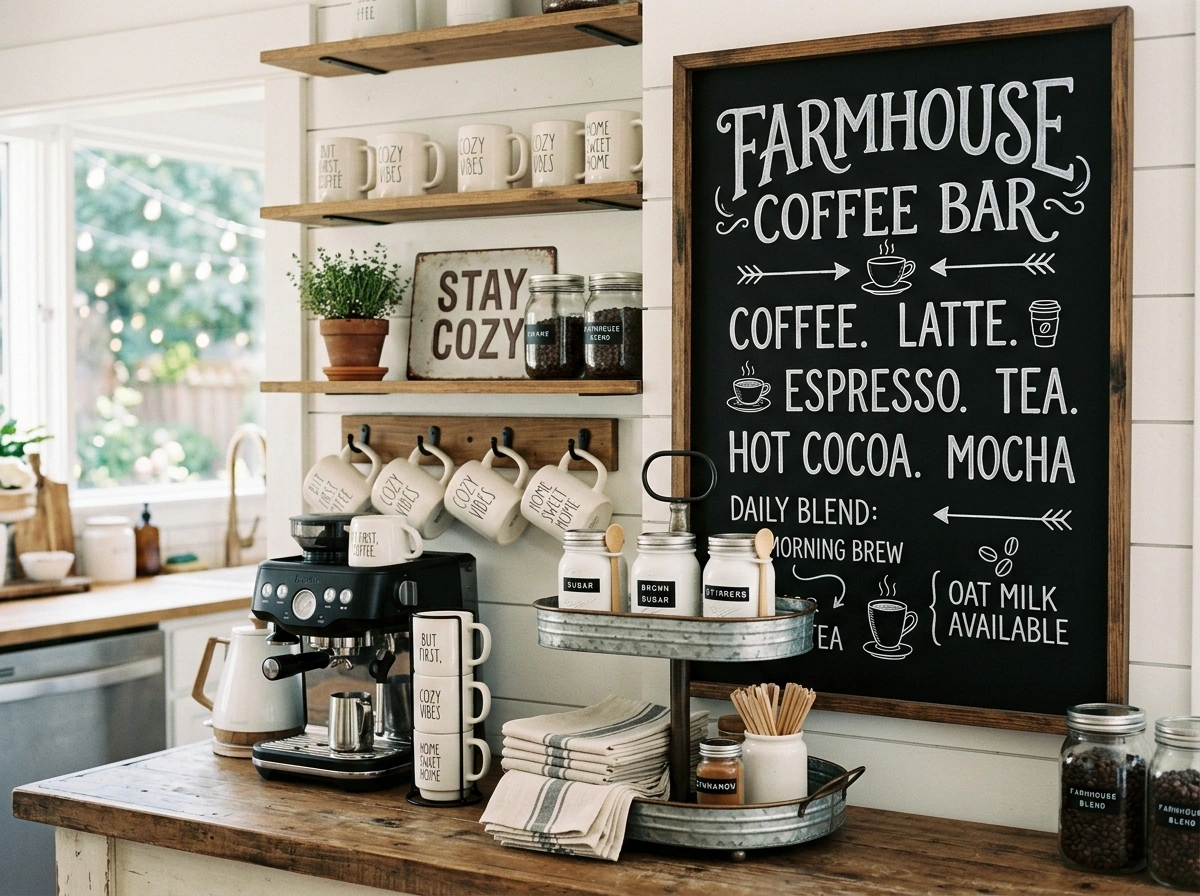 The Modern Farmhouse Chalkboard Bar