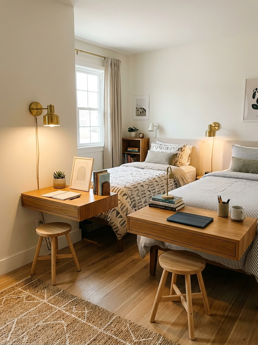 Under-Bed Pull-Out Trundle with Sheepskin Rugs