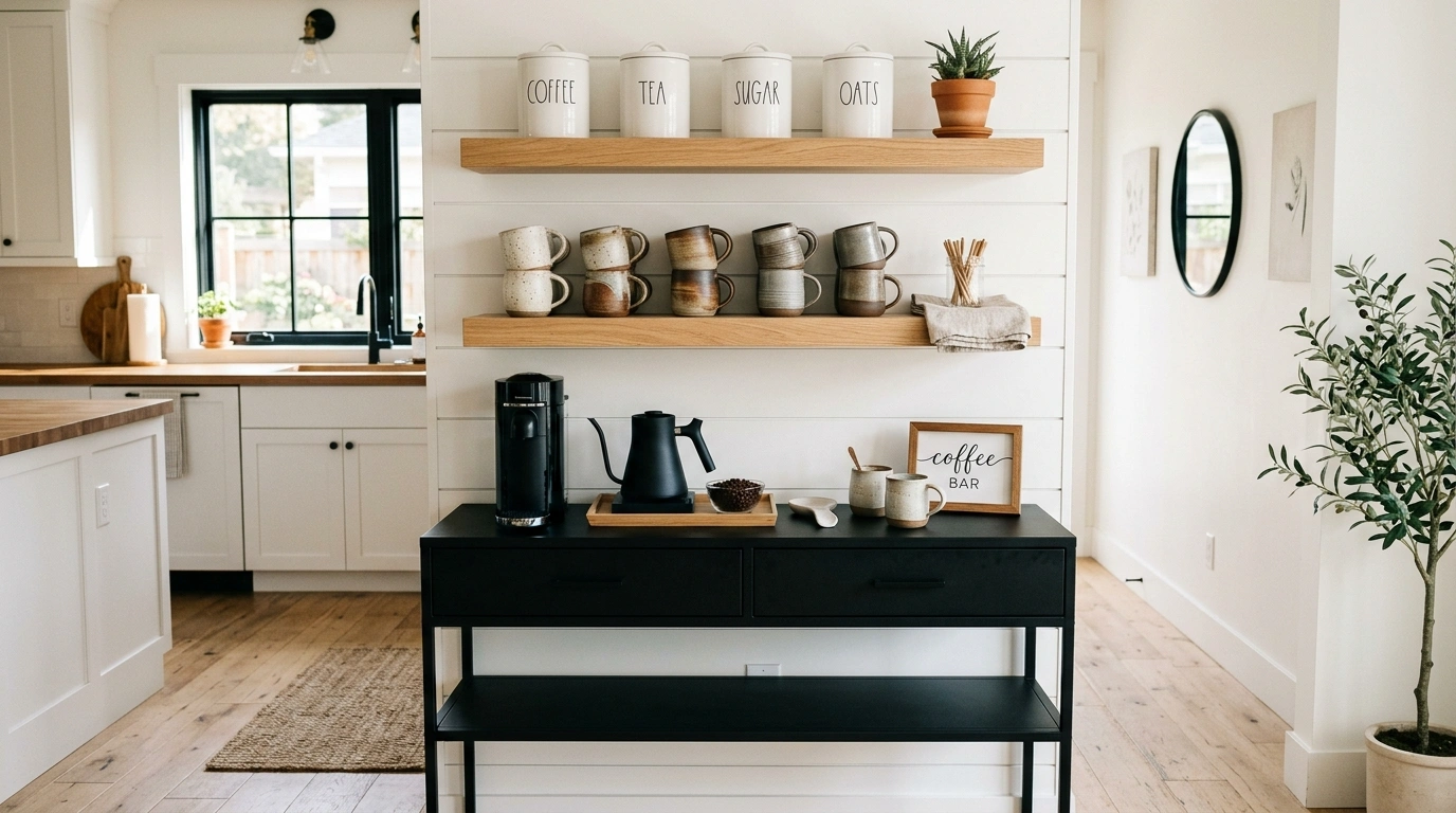 The Minimalist Black and Wood Station