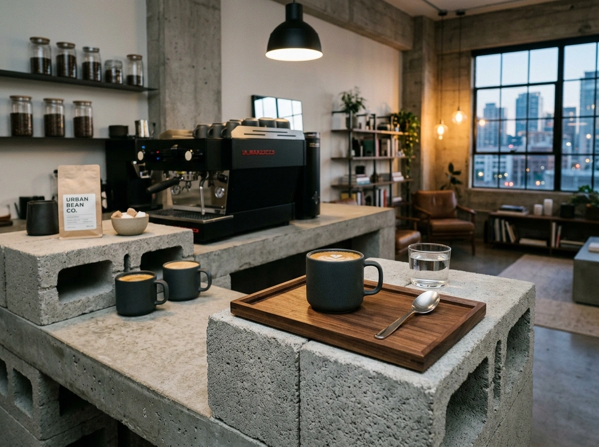 The Sleek Concrete & Matte Ceramic Bar