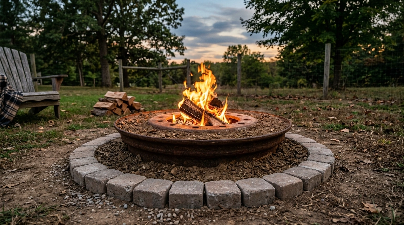 The Upcycled Tire Rim Pit