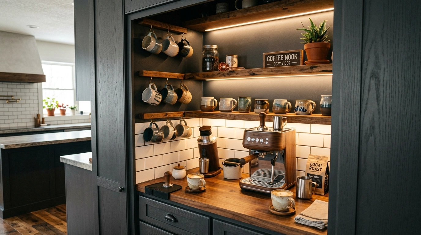 The Warm Amber Glass Bottle Station
