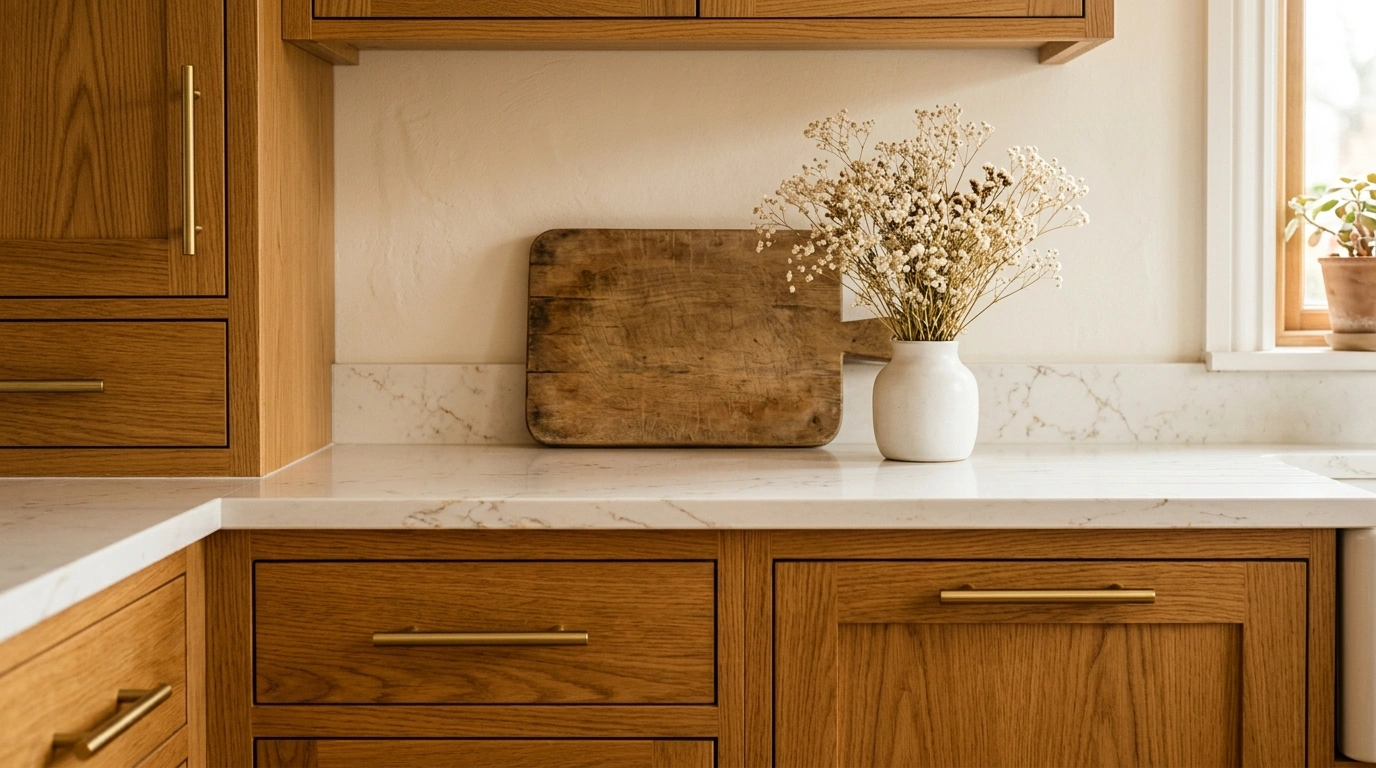 Soft Cream and Warm Brushed Brass