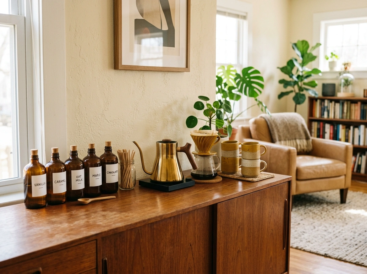 The Cozy Mid-Century Modern Coffee Nook