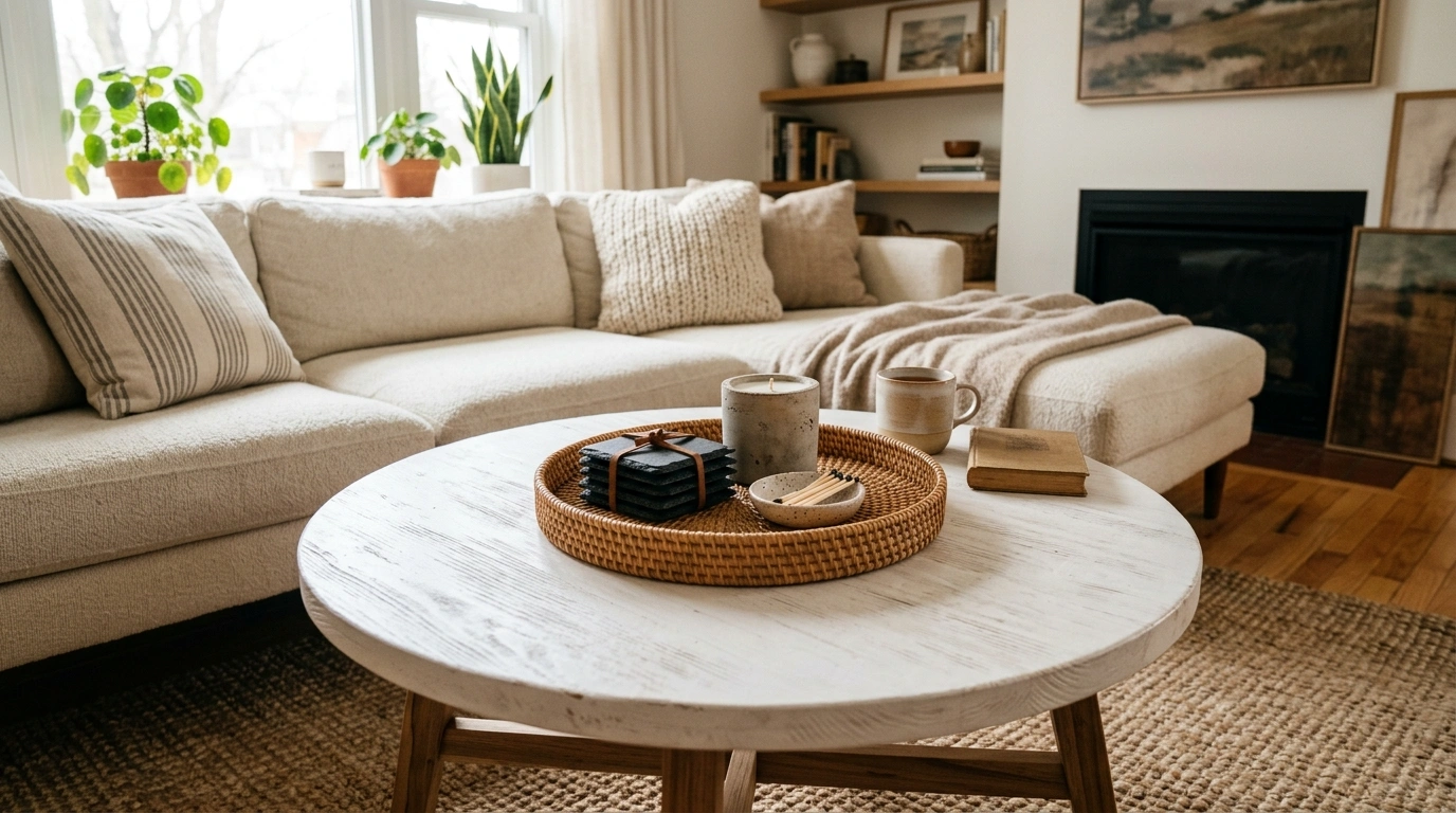 The Woven Rattan Tray Organizer