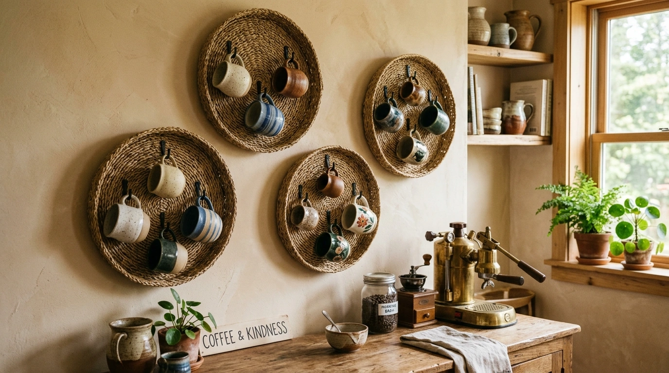 The Woven Basket Mug Organizer