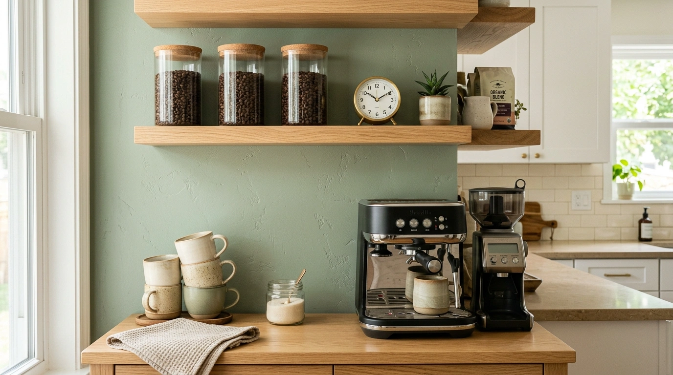 The Sage Green Accent Wall Station
