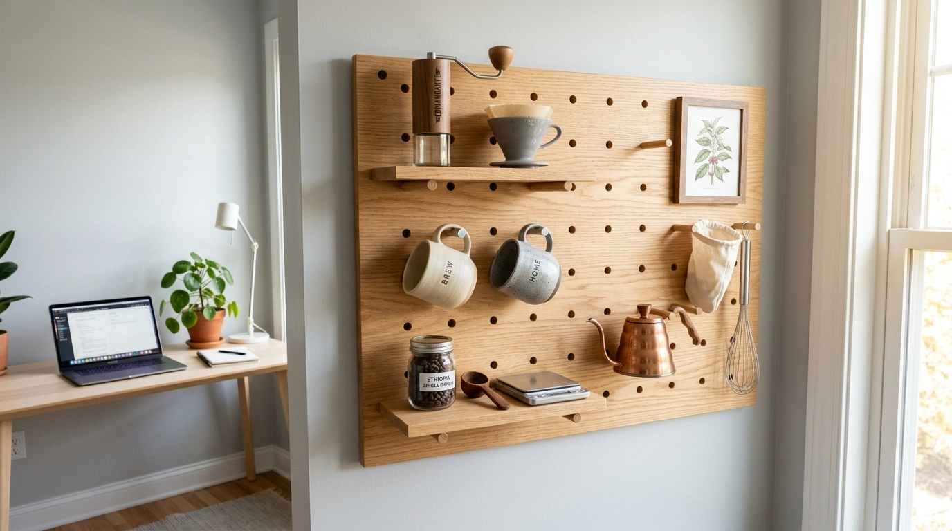 The Space-Saving Vertical Pegboard Organizer