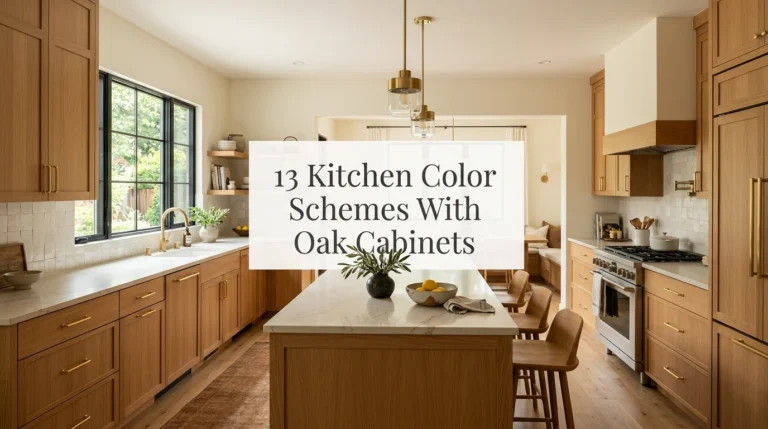 13 Kitchen Color Schemes With Oak Wood Cabinets That Look Modern and Cozy