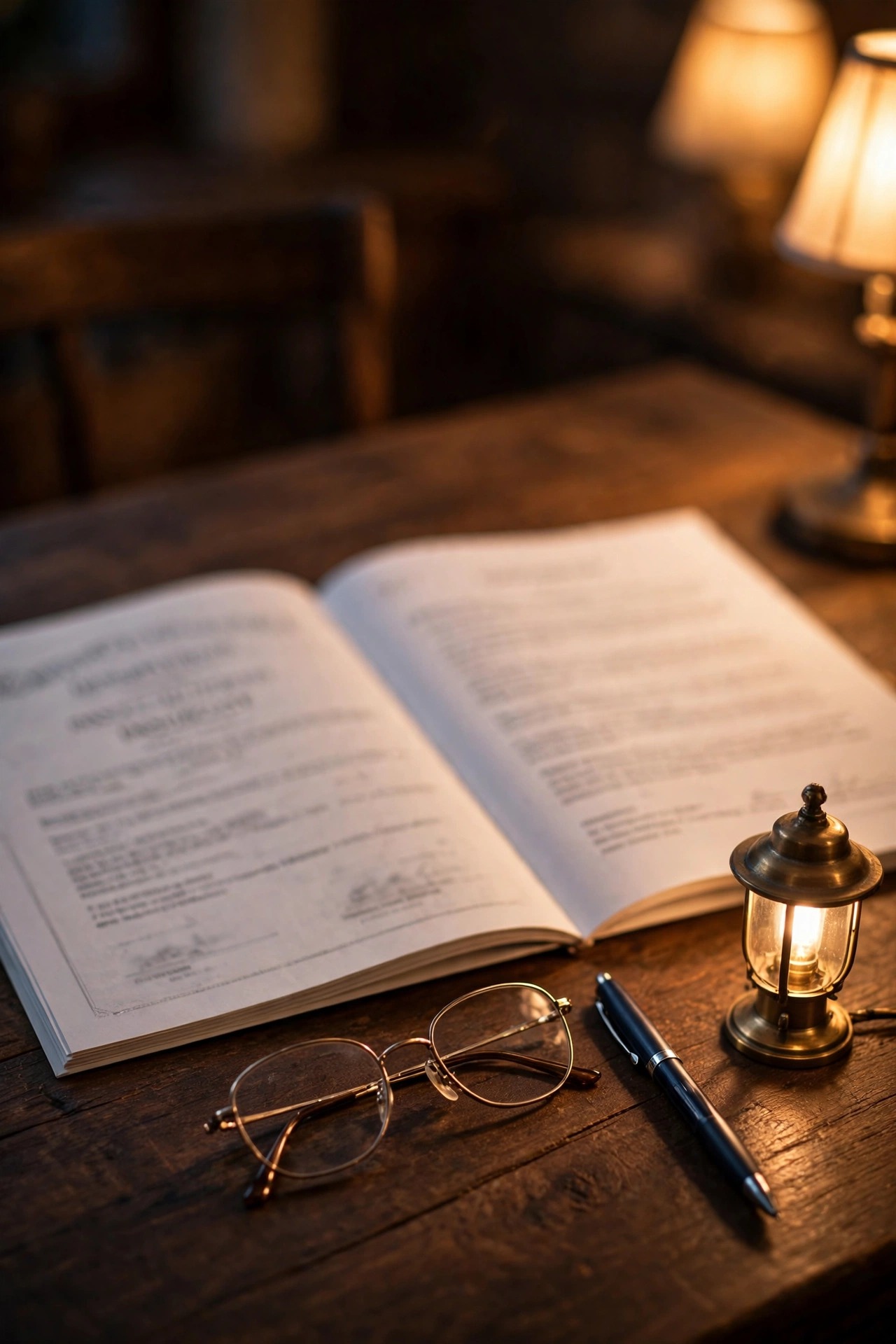 Homeowner reviewing a landscape lighting contractor's insurance certificate and written contract at a dining table