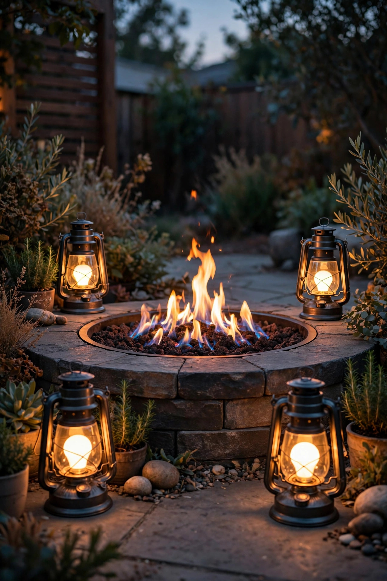 Backyard graduation party pergola glowing in school colors from color changing smart bulbs